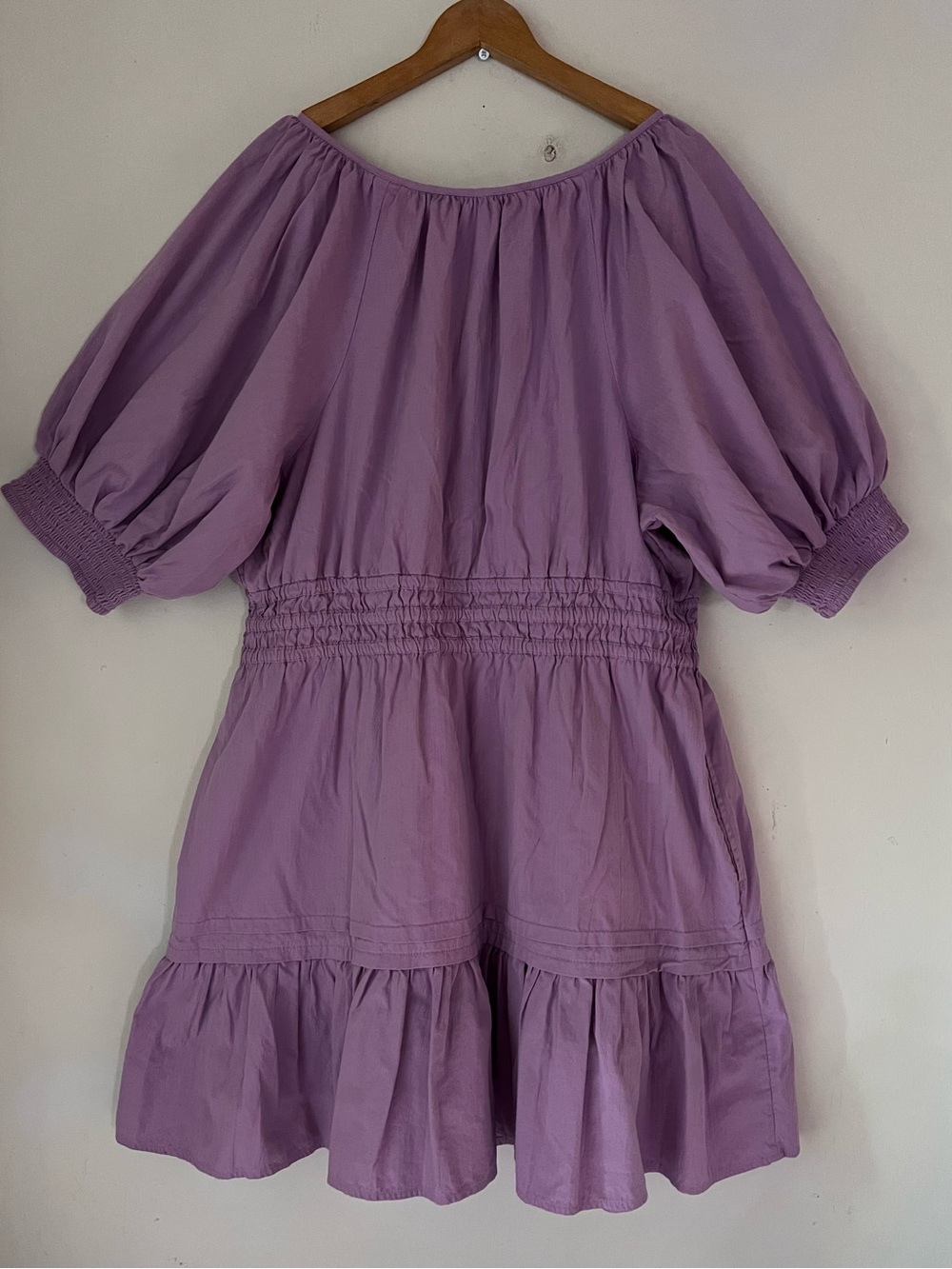Anthropologie Lilac Puff-Sleeve Mini Dress - Picture 5 of 15